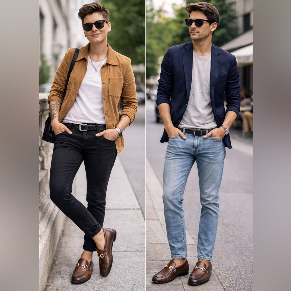 Gucci Brown Leather Horsebit Loafers - Picture 2 of 14